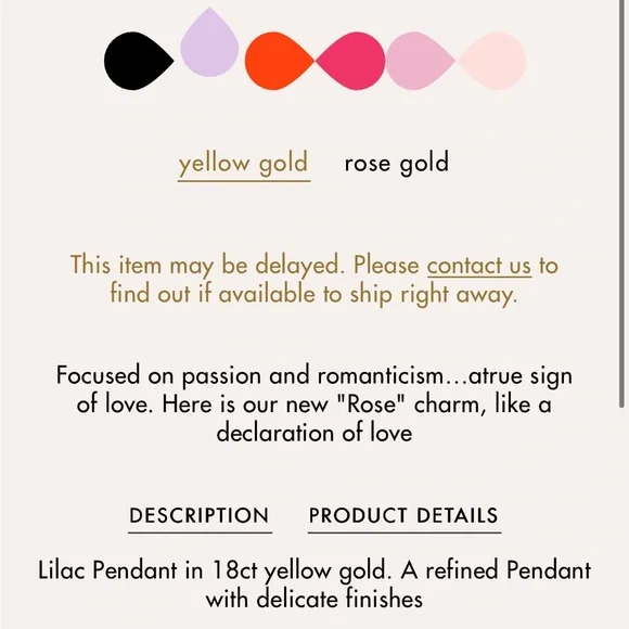 Gigi Clozeau Lilac Rose Pendant - Picture 3 of 11